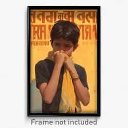 Bollywood Movie Poster - Boy Feeling Disheartened, Prestigious Holding Ribbon