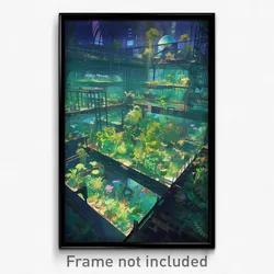 Movie Art Poster - Shadowy Greenhouse (Psychedelic Retro Weird Film Print)