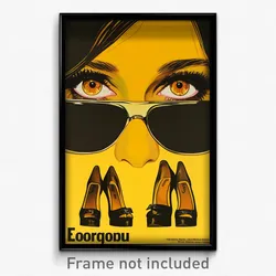 German Movie Poster - Woman Feeling Flakey, Glass Yellow Footwear (Art Print)