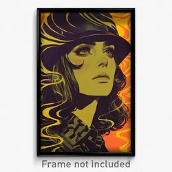 Icelandic Movie Poster - Woman Feeling Self Loathing, Small Hardhat (Art Print)
