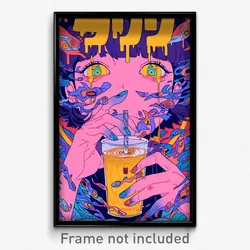 Russian Movie Poster - Flat Thai Tea (Russia Psychedelic Art Retro Film Print)