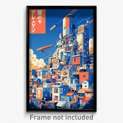 Icelandic Movie Poster - Miniature Town (Iceland Retro Film Art Print)