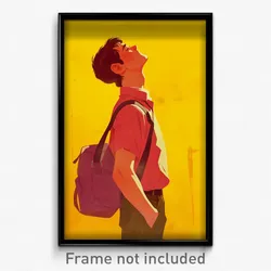 Spanish Movie Poster - Man Feeling Comfortable, Purple Shoulder Bag (Art Print)