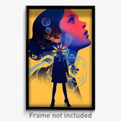 Icelandic Movie Poster - Girl Feeling Nostalgic, Glaring Gradient Legwear