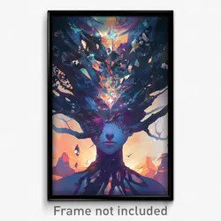 Art Poster - Great Mind Journey (Psychedelic Trippy Weird 11x17 Print)