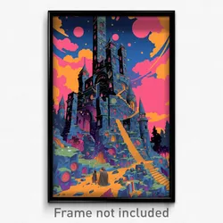 German Movie Poster - Bright Shire (Germany Psychedelic Art Retro Film Print)