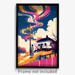 Icelandic Movie Poster - Buoyant Swedish Architecture (Iceland Film Art Print)