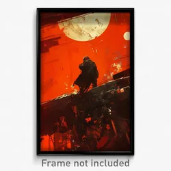 Movie Art Poster - Man Feeling Sullenness, Messy Medium Dress (Retro Film Print)
