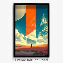 Movie Art Poster - Dramatic Meeting Place (Psychedelic Retro Weird Film Print)