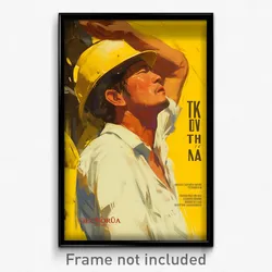 Vietnamese Movie Poster - Man Feeling Calm, Luxurious Hardhat (Art Print)