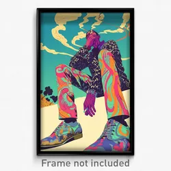 Greek Movie Poster - Man Feeling Apathy, Wonderful Multicolored Legwear (Print)
