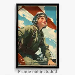 Spanish Movie Poster - Boy Feeling Expectancy, Gentle Pilot Suit (Art Print)