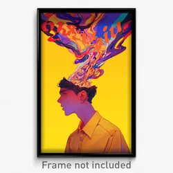Thai Movie Poster - Boy Feeling Worried, Pricey Torn Cape (Thailand Art Print)