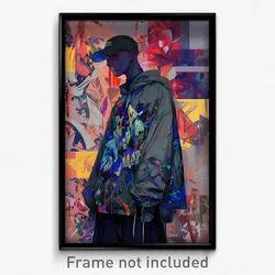 Anime Art Poster - Man Feeling Unnerved Wearing Gloomy Grey Leota (Print)