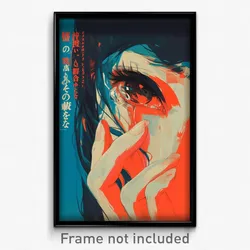 Japanese Movie Poster - Woman Feeling Self Caring, Idealistic Expressive Clothes