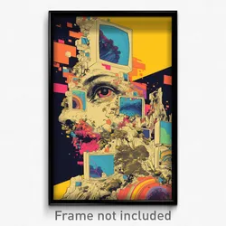Greek Movie Poster - Colorless Reaches (Greece Psychedelic Art Retro Film Print)