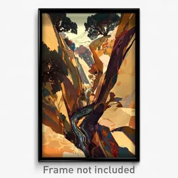 Art Poster - Wild Chasm (Psychedelic Trippy Weird 11x17 Print)