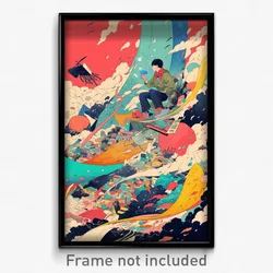 Greek Movie Poster - Colorful School (Greece Psychedelic Art Retro Film Print)
