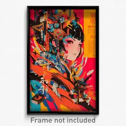 Chinese Movie Poster - Rubbery Turn (China Psychedelic Art Retro Film Print)