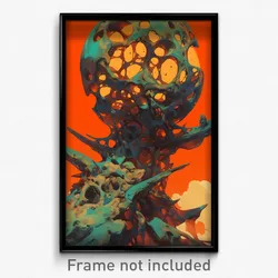 Art Poster - Rusty Atoll (Psychedelic Trippy Weird 11x17 Print)