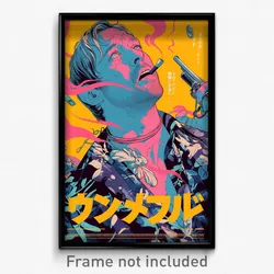 Brazilian Movie Poster - Man Feeling Happiness, Silly Pink Choker (Art Print)