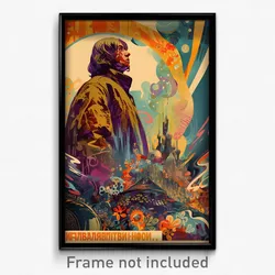 Russian Movie Poster - Purple Hot Dog (Russia Psychedelic Art Retro Film Print)