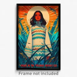 Mexican Movie Poster - Woman Feeling Obstinate, Zigzag White Cardigan (Print)