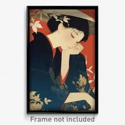 Anime Art Poster - Boy Feeling Careless, Pretty Crescent Hat Ornament (Print)
