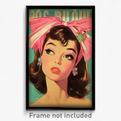 Brazilian Movie Poster - Girl Feeling Tolerance, Homely Pink Bow (Art Print)