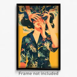 Brazilian Movie Poster - Woman Feeling Sentimentality. Oversized Shirt