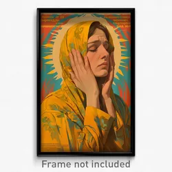 Russian Movie Poster - Woman Feeling Sorrow, Lovely Back Print (Art Print)