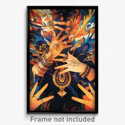 Bollywood Movie Poster - Colorful Shield (India Retro Hindi Film Art Print)