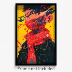 Art Poster - Boy Feeling Vengeful Wearing Cheery Red Neckerchief (Print)