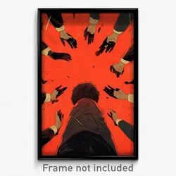 Hebrew Movie Poster - Boy Feeling Resignation, Fluffy Black Gloves (Art Print)