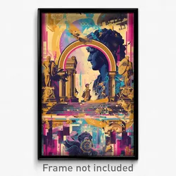 Greek Movie Poster - Outrageous Colosseum (Greece Retro Film Art Print)