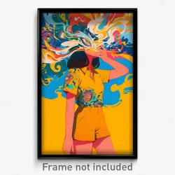 Indonesian Movie Poster - Woman Feeling Ennui, Immaterial Yellow Shorts (Print)