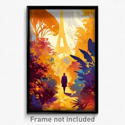 French Movie Poster - Digital Isle (France Psychedelic Art Retro Film Print)