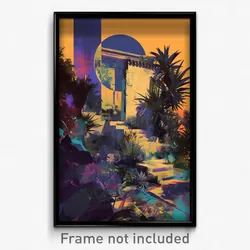 Greek Movie Poster - Unrealistic Outbuilding (Greece Retro Film Art Print)
