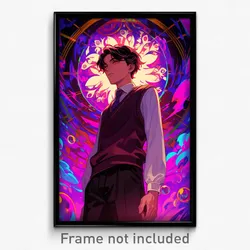 Anime Art Poster - Boy Feeling Nostalgic, Spherical Brown Sweater Vest (Print)