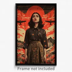Indonesian Movie Poster - Girl Feeling Resentment, Gloomy Grey Dress (Art Print)