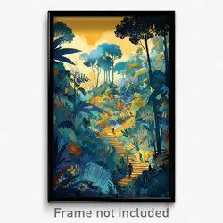 Brazilian Movie Poster - Imaginative Rainforest (Brazil Retro Film Art Print)