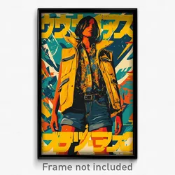 Spanish Movie Poster - Woman Feeling Comfortable, Artistic Yellow Vest (Print)