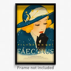French Movie Poster - Woman Feeling Self Understanding. Crescent Hat Ornament