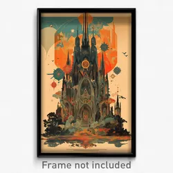 German Movie Poster - Flawless Chapel (Germany Psychedelic Art Retro Film Print)
