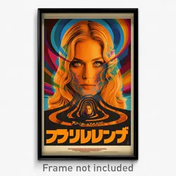 Icelandic Movie Poster - Woman Feeling Hate, Livid Hair Through Headwear (Print)