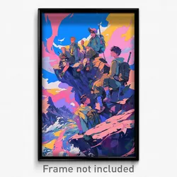 Art Poster - A Group Of Adventurers Embarking On A Perilous Journey Through