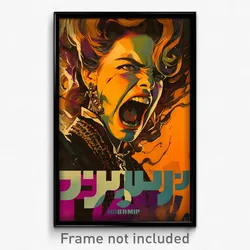 Hebrew Movie Poster - Woman Feeling Restlessness, Astonishing Tactical Clothes