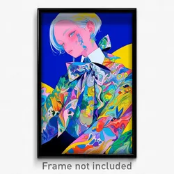 Art Poster - Boy Feeling Sentimentality Wearing Silver Hair Bow (Print)