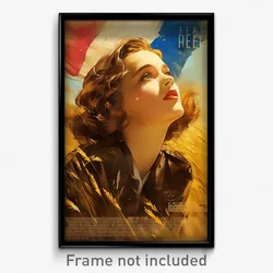 French Movie Poster - Woman Feeling Longing, Aged Brown (France Film Art Print)