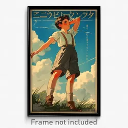 German Movie Poster - Boy Feeling Longing, Heartfelt Grey Shorts (Art Print)
